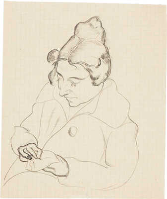 Шурига Пелагея Николаевна. За шитьем